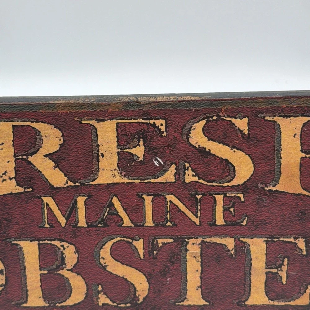 Vintage LL Bean Store Sign Fresh Maine Lobsters  16